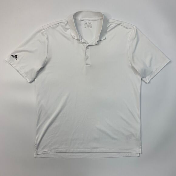 Adidas Polo Shirt Mens M Medium White Short Sleeve Quick Drying Performance Golf - Picture 2 of 15